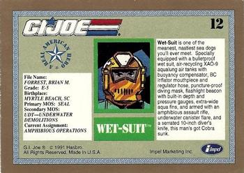 1991 Impel G.I. Joe Gold Border Hall of Fame #12 Wet-Suit Back