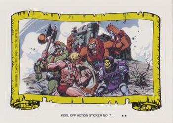 1984 Topps Masters of the Universe - Stickers #7 Warriors Fight Front