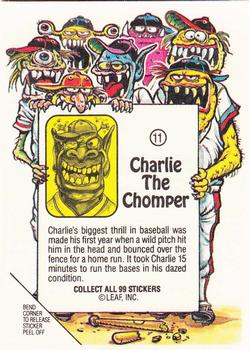 1988 Leaf Awesome All-Stars #11 Charlie The Chomper Back