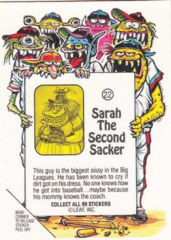 1988 Leaf Awesome All-Stars #22 Sarah The Second Sacker Back