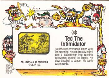 1988 Leaf Awesome All-Stars #28 Ted The Intimidator Back