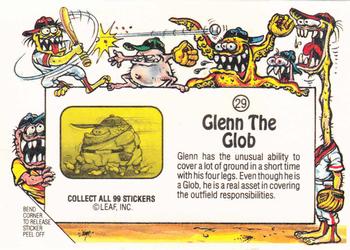 1988 Leaf Awesome All-Stars #29 Glenn The Glob Back