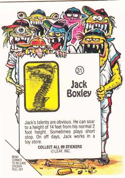1988 Leaf Awesome All-Stars #31 Jack Boxley Back