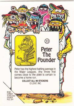 1988 Leaf Awesome All-Stars #33 Peter The Pounder Back