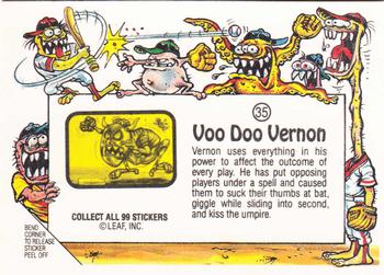 1988 Leaf Awesome All-Stars #35 Voo Doo Vernon Back