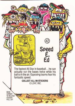 1988 Leaf Awesome All-Stars #42 Speed E. Ed Back