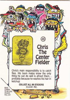 1988 Leaf Awesome All-Stars #46 Chris The Centerfielder Back