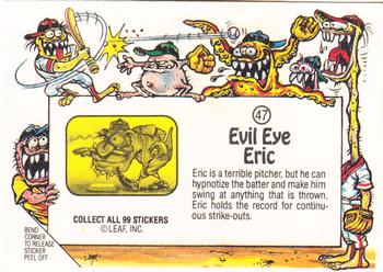 1988 Leaf Awesome All-Stars #47 Evil Eye Eric Back