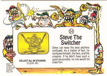 1988 Leaf Awesome All-Stars #54 Steve The Switcher Back