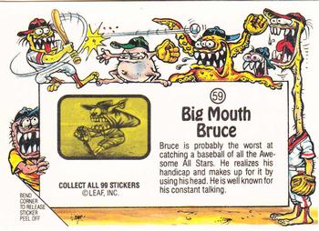1988 Leaf Awesome All-Stars #59 Big Mouth Bruce Back