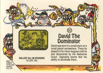 1988 Leaf Awesome All-Stars #60 David The Dominator Back