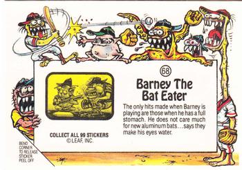 1988 Leaf Awesome All-Stars #68 Barney The Bat Eater Back