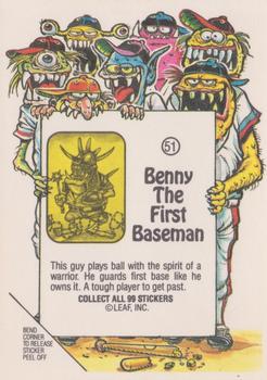1988 Leaf Awesome All-Stars #51 Benny The First Baseman Back