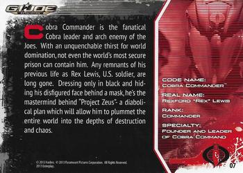 2013 Enterplay G.I. Joe Retaliation #7 Cobra Commander Back
