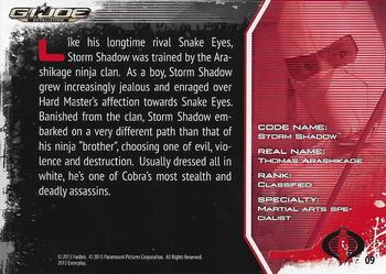 2013 Enterplay G.I. Joe Retaliation #9 Storm Shadow Back