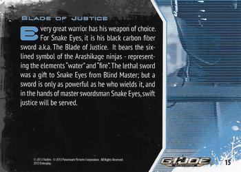 2013 Enterplay G.I. Joe Retaliation #15 Blade of Justice Back