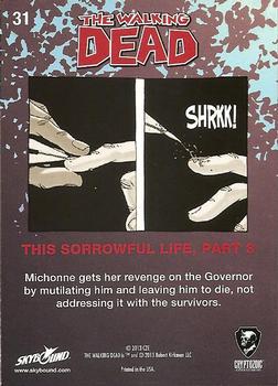 2013 Cryptozoic The Walking Dead #31 The Sorrowful Life, Part 3 Back