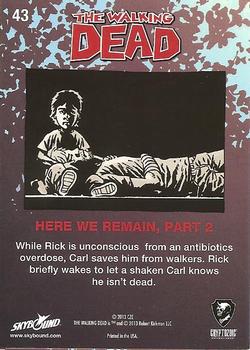 2013 Cryptozoic The Walking Dead #43 Here We Remain, Part 2 Back