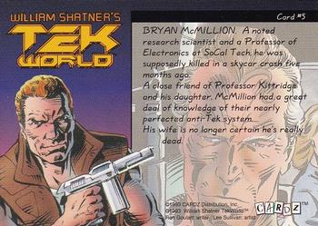 1993 Cardz William Shatner's Tek World #5 Bryan McMillion Back
