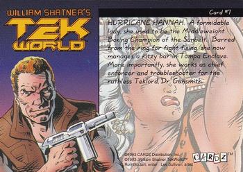 1993 Cardz William Shatner's Tek World #7 Hurricane Hannah Back