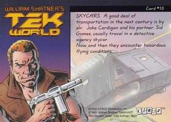 1993 Cardz William Shatner's Tek World #10 Skycars Back
