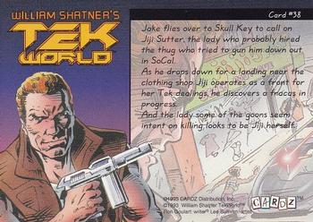 1993 Cardz William Shatner's Tek World #38 JiJi's Beach Boutique Back