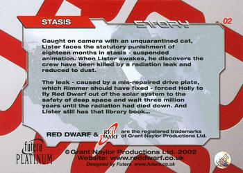 2002 Futera Red Dwarf  #02 Stasis Back