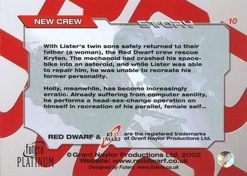 2002 Futera Red Dwarf  #10 New Crew Back