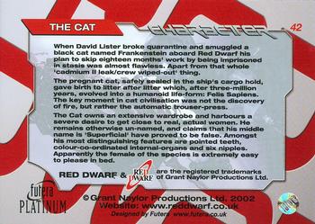2002 Futera Red Dwarf  #42 The Cat Back