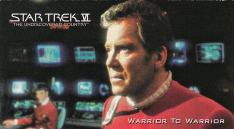 1994 SkyBox Star Trek VI The Undiscovered Country Cinema Collection #54 Warrior To Warrior Front