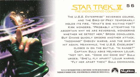 1994 SkyBox Star Trek VI The Undiscovered Country Cinema Collection #56 Incoming Back
