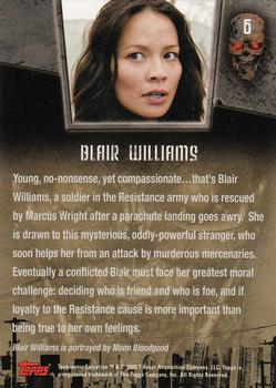 2009 Topps Terminator Salvation #6 Blair Williams Back