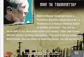 2009 Topps Terminator Salvation #44 Man or Terminator? Back