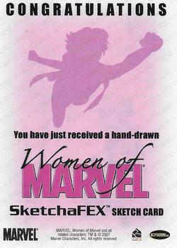 2008 Rittenhouse Women of Marvel - SketchaFEX Sketches #NNO Matthew Goodmanson Back