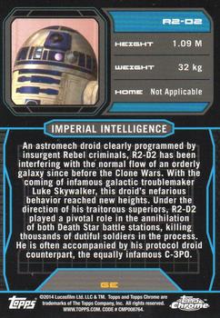 2014 Topps Chrome Star Wars Perspectives #6E R2-D2 Back