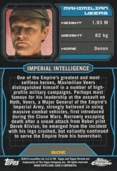 2014 Topps Chrome Star Wars Perspectives #30E Maximilian Veers Back