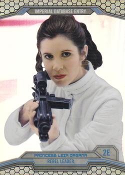 2014 Topps Chrome Star Wars Perspectives - Refractor #2E Princess Leia Organa Front