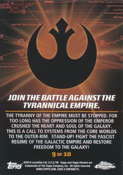 2014 Topps Star Wars Perspectives Rebel Propaganda # 9 of 10 
