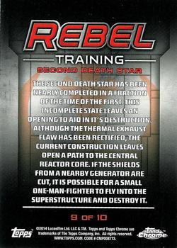 2014 Topps Chrome Star Wars Perspectives - Rebel Training #9 Second Death Star Back