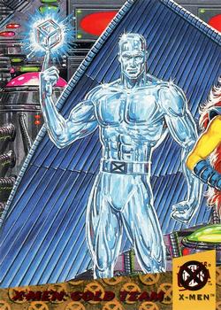 1994 Ultra X-Men - Team Triptych #4 X-Men Gold Team: Iceman Front