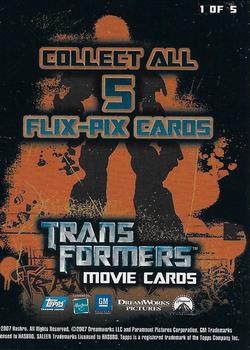 2007 Topps Transformers Movie - Flix-Pix Motion #1 Optimus Prime Back