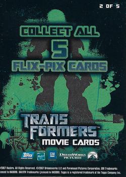 2007 Topps Transformers Movie - Flix-Pix Motion #2 Megatron Back