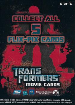 2007 Topps Transformers Movie - Flix-Pix Motion #5 Ratchet Back