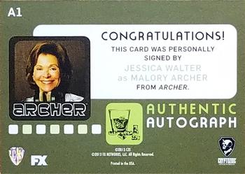 2014 Cryptozoic Archer Seasons 1-4 - Autograph #A1 Jessica Walter Back