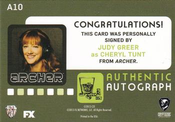 2014 Cryptozoic Archer Seasons 1-4 - Autograph #A10 Judy Greer Back