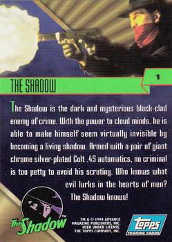 1994 Topps The Shadow #1 The Shadow Back