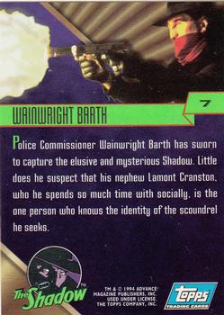 1994 Topps The Shadow #7 Wainwright Barth Back