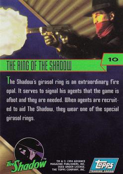 1994 Topps The Shadow #10 The Ring of the Shadow Back
