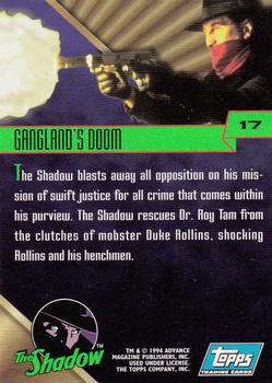 1994 Topps The Shadow #17 Gangland's Doom Back