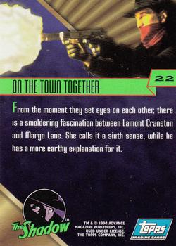 1994 Topps The Shadow #22 On the Town Together Back